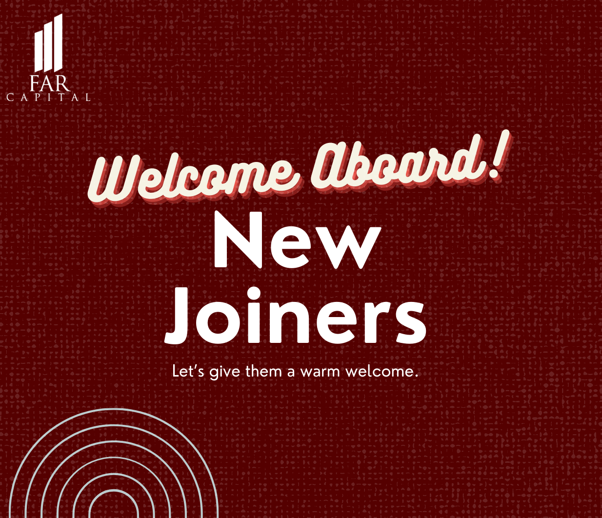 Welcome, New Joiner!