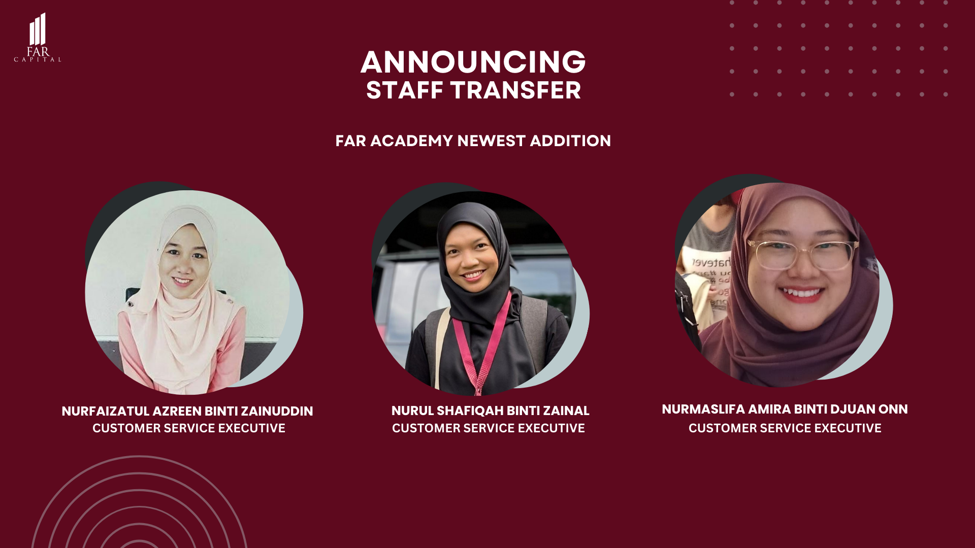 📢 Staff Transfer Announcement: Customer Service Team