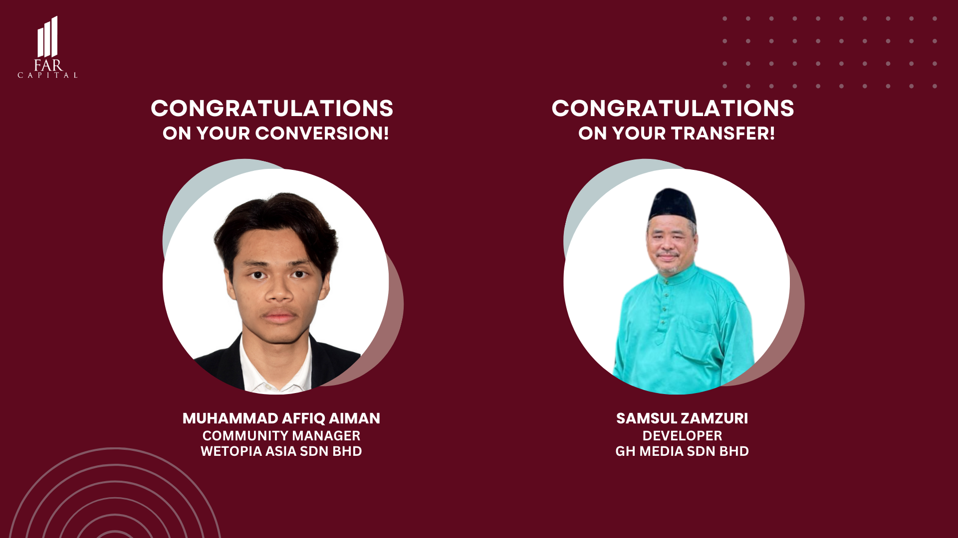Congratulations on Your Well-Deserved Conversion & Transfer! 🎉